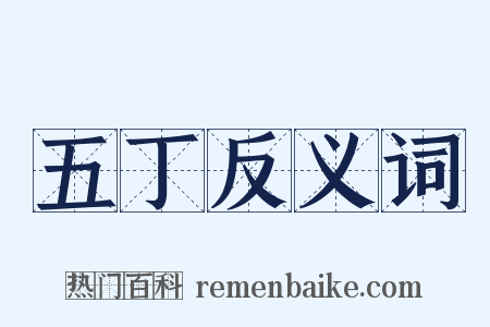 五丁反义词是什么意思的图片